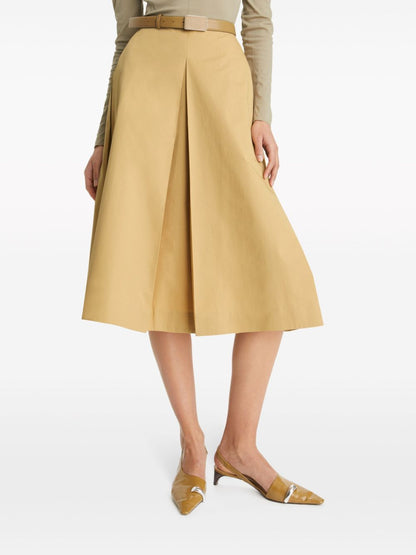 Cotton midi skirt