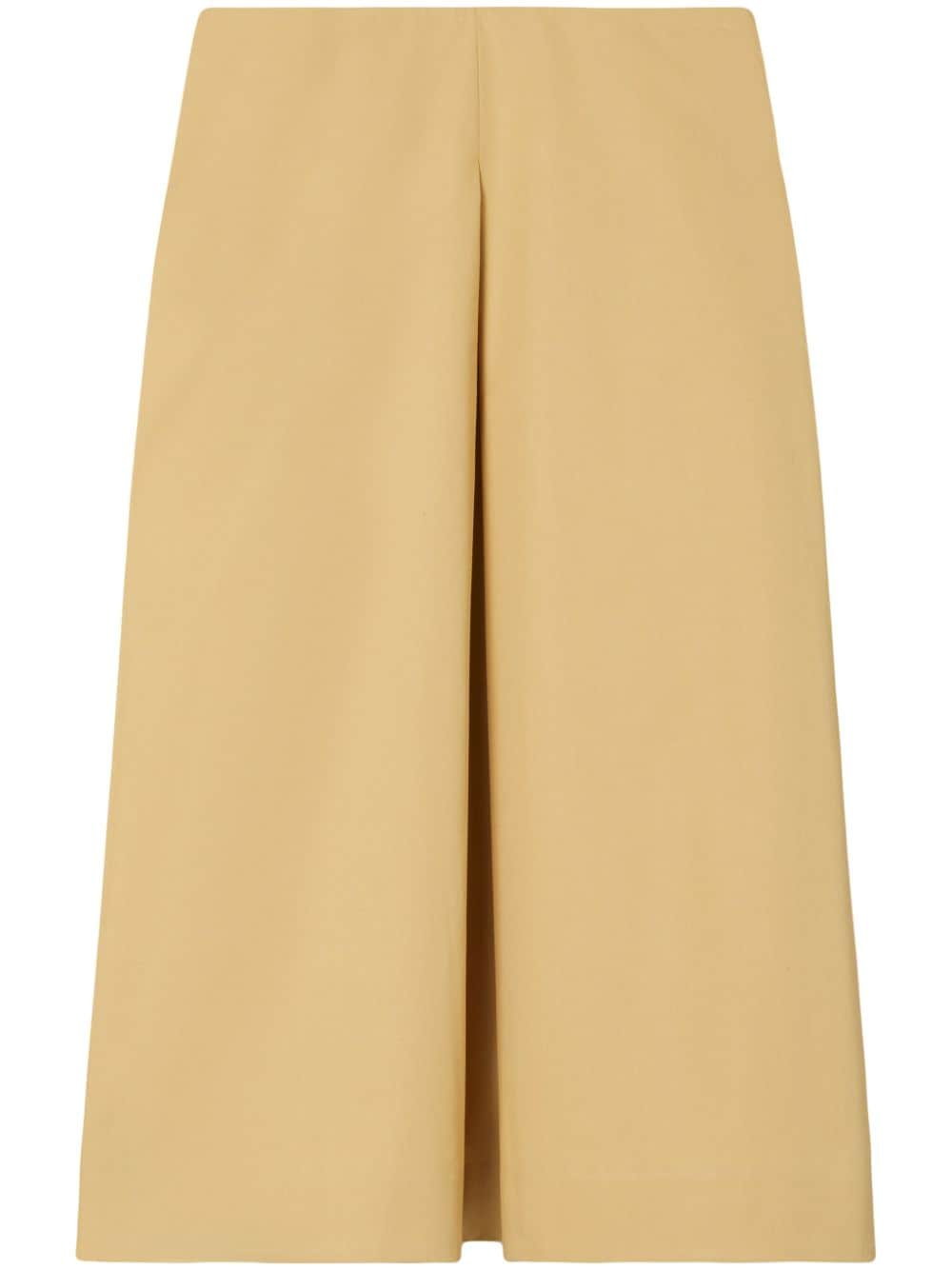 Cotton midi skirt