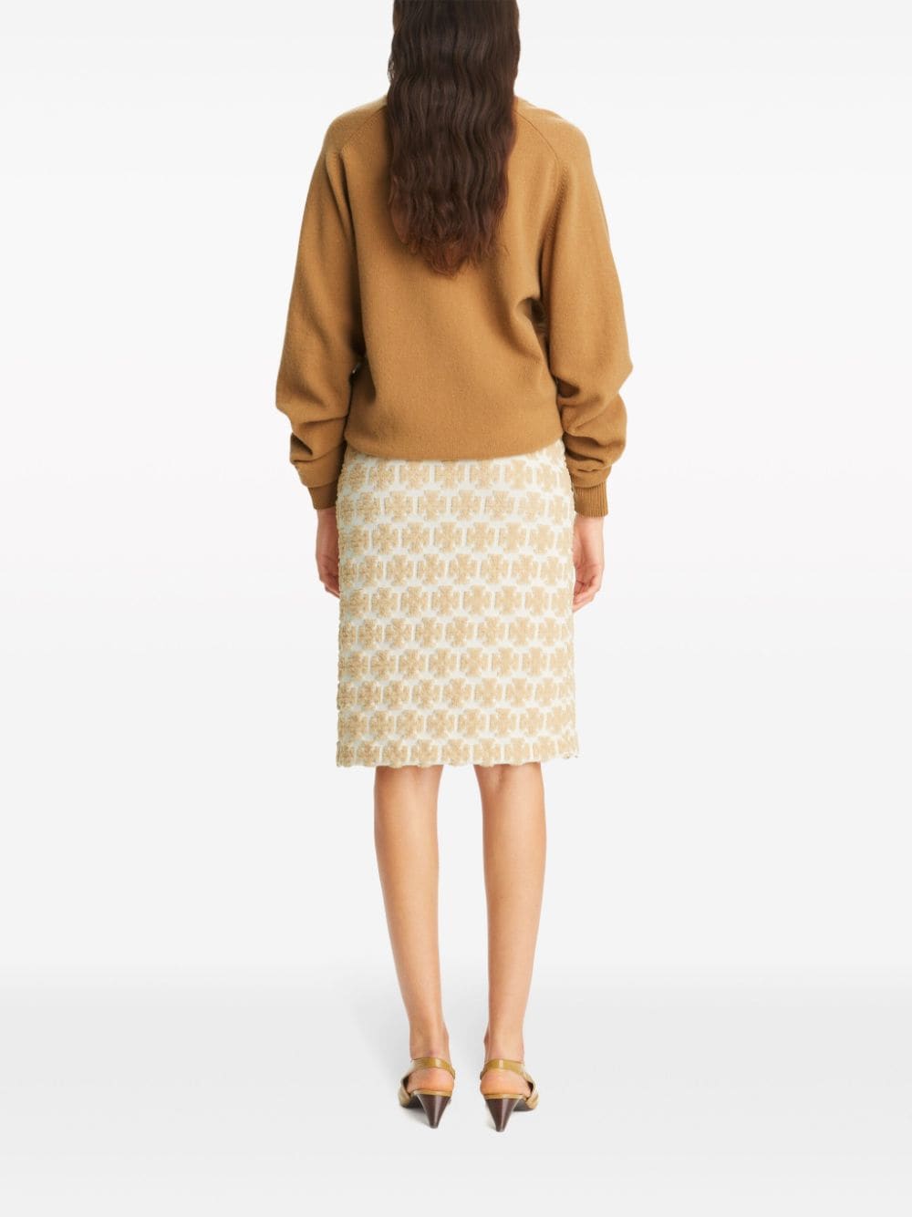 Bouclé midi skirt