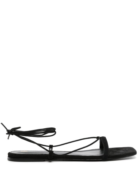 Leather flat sandals