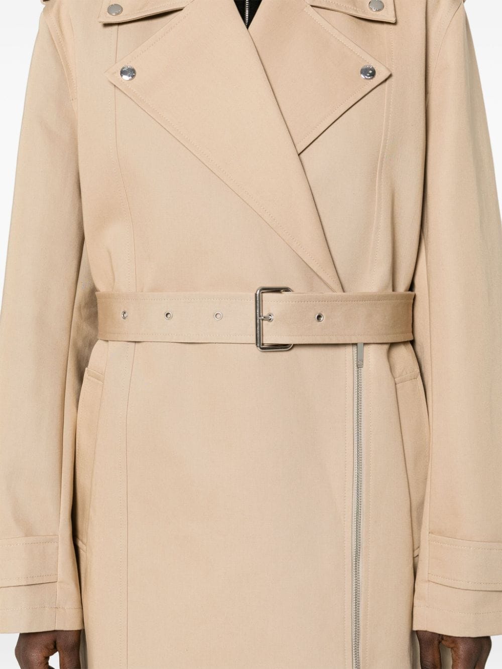 Cotton long trench coat