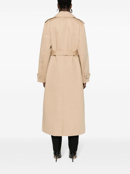 Cotton long trench coat