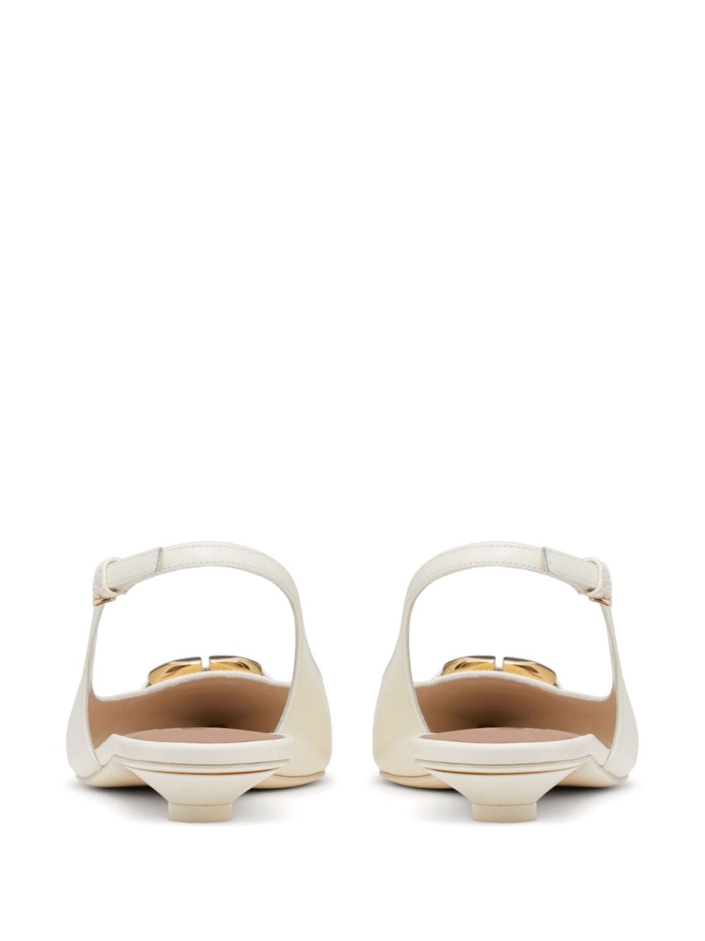 Vlogo leather slingback ballets