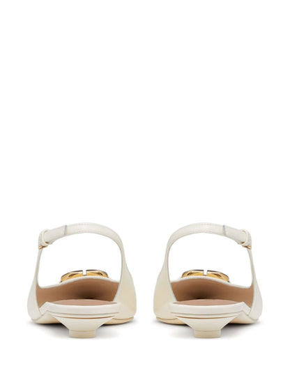 Vlogo leather slingback ballets