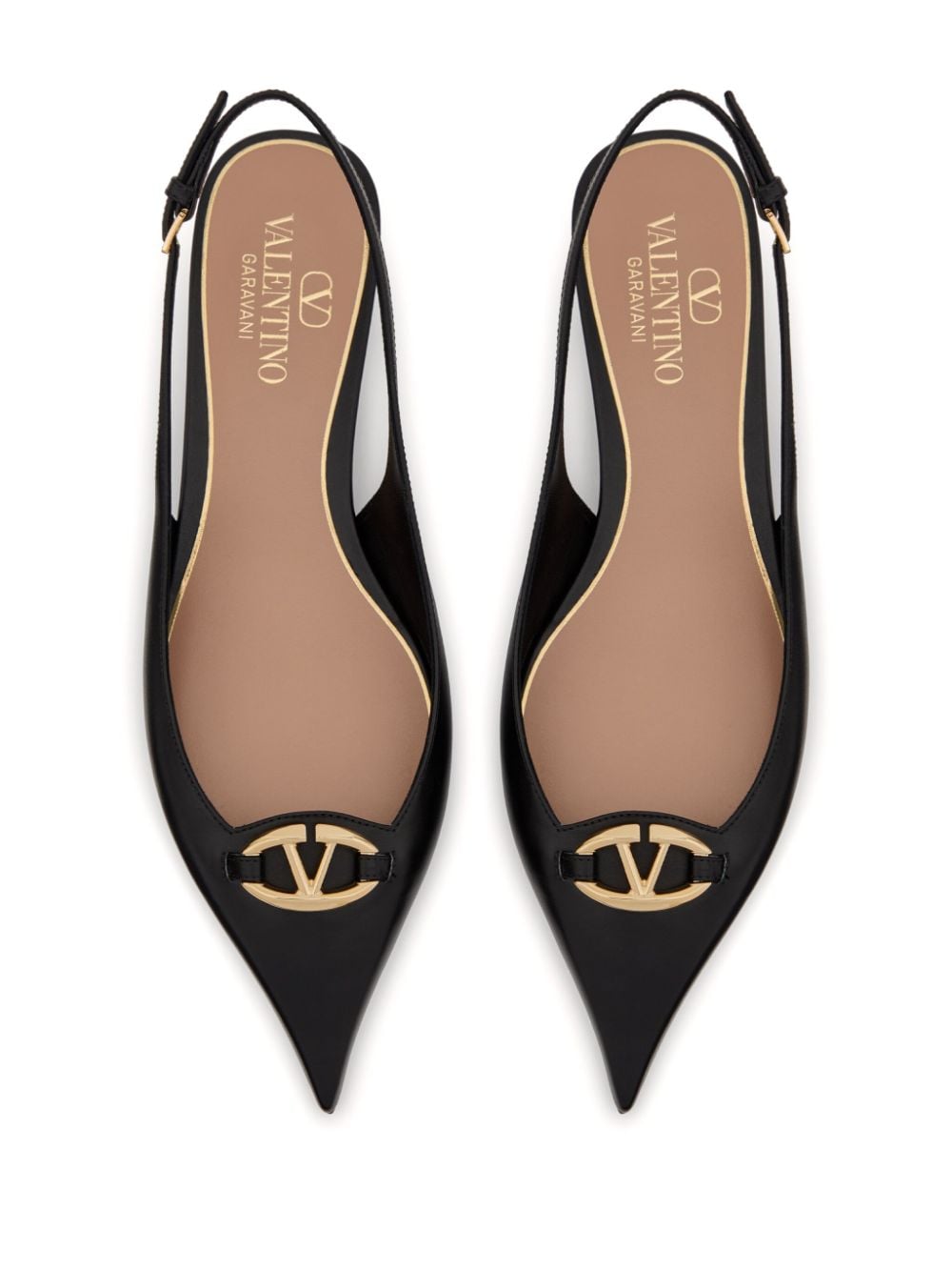 Vlogo leather slingback ballets