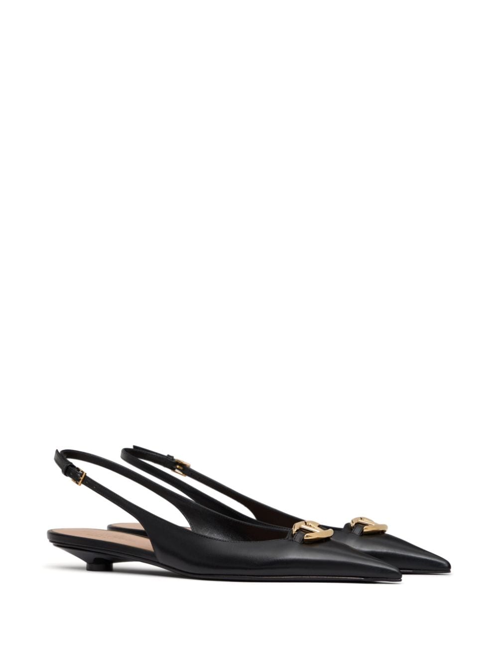 Vlogo leather slingback ballets