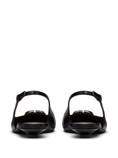 Vlogo leather slingback ballets