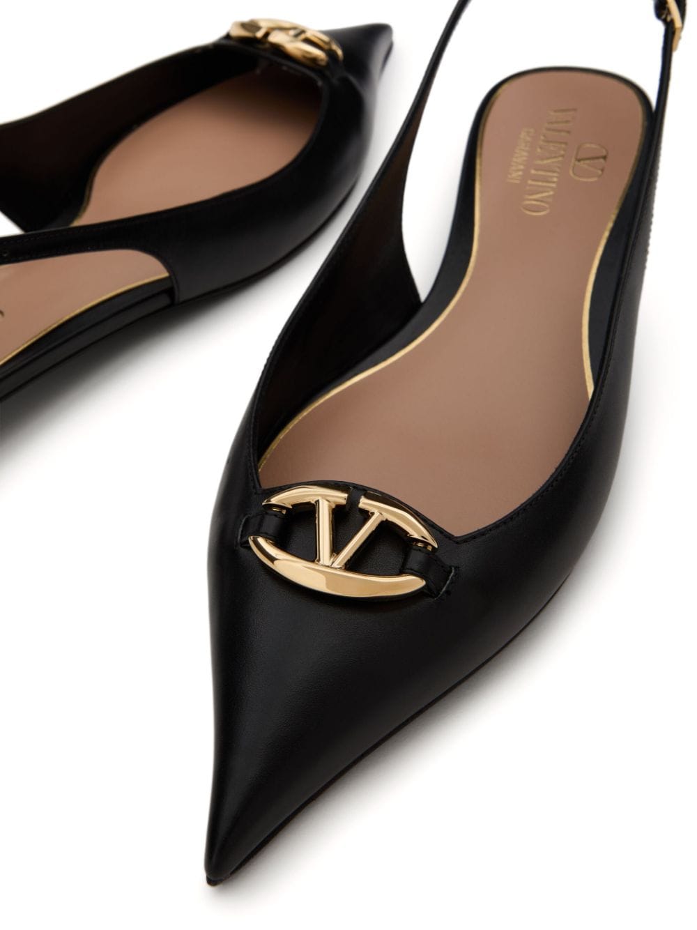 Vlogo leather slingback ballets