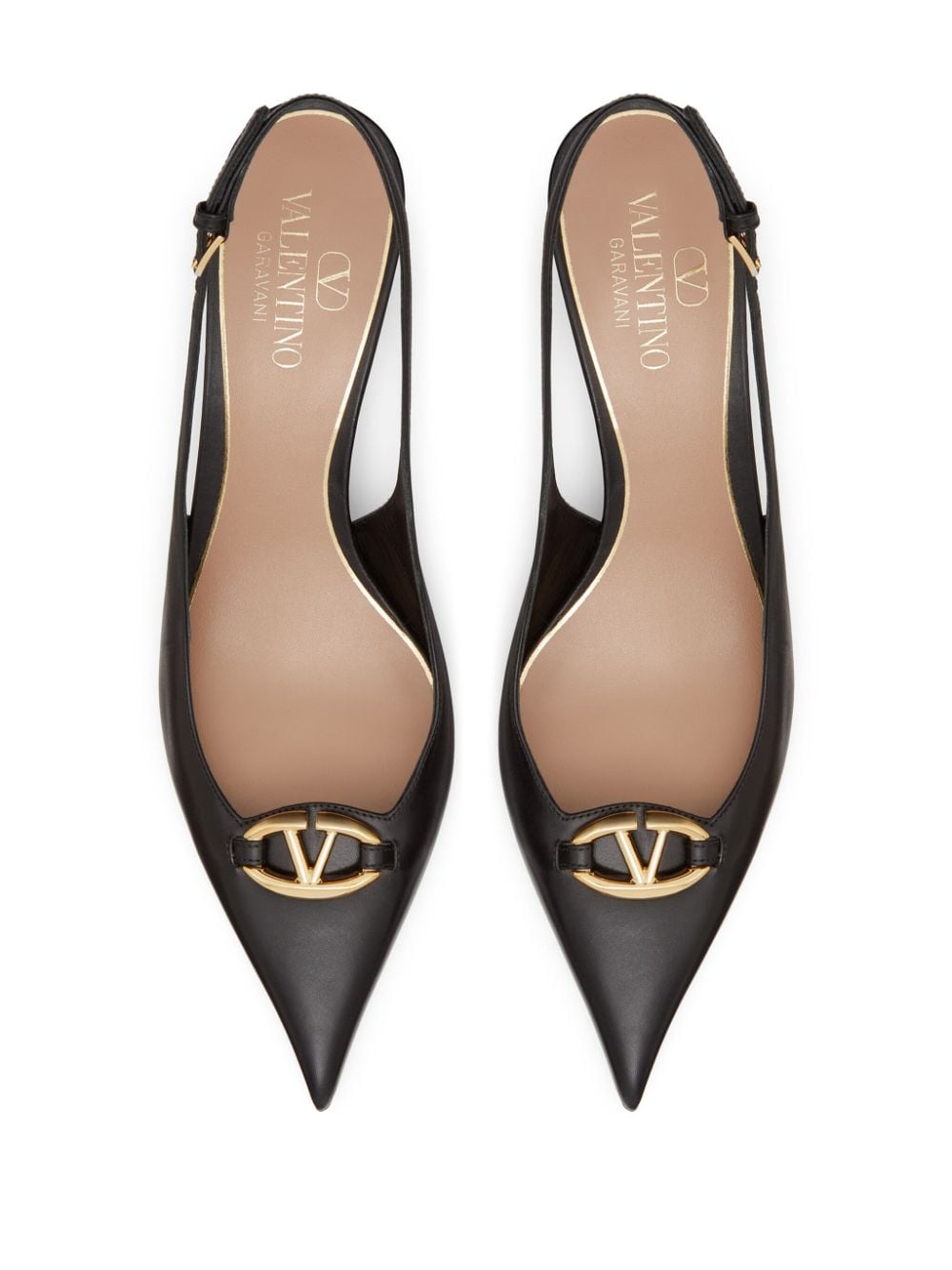 Vlogo moon leather slingback pumps