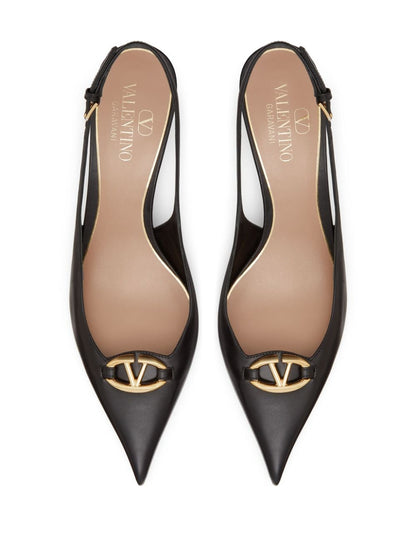 Vlogo moon leather slingback pumps