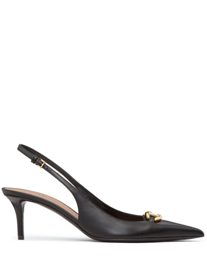 Vlogo moon leather slingback pumps