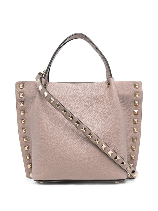 Rockstud small leather tote bag