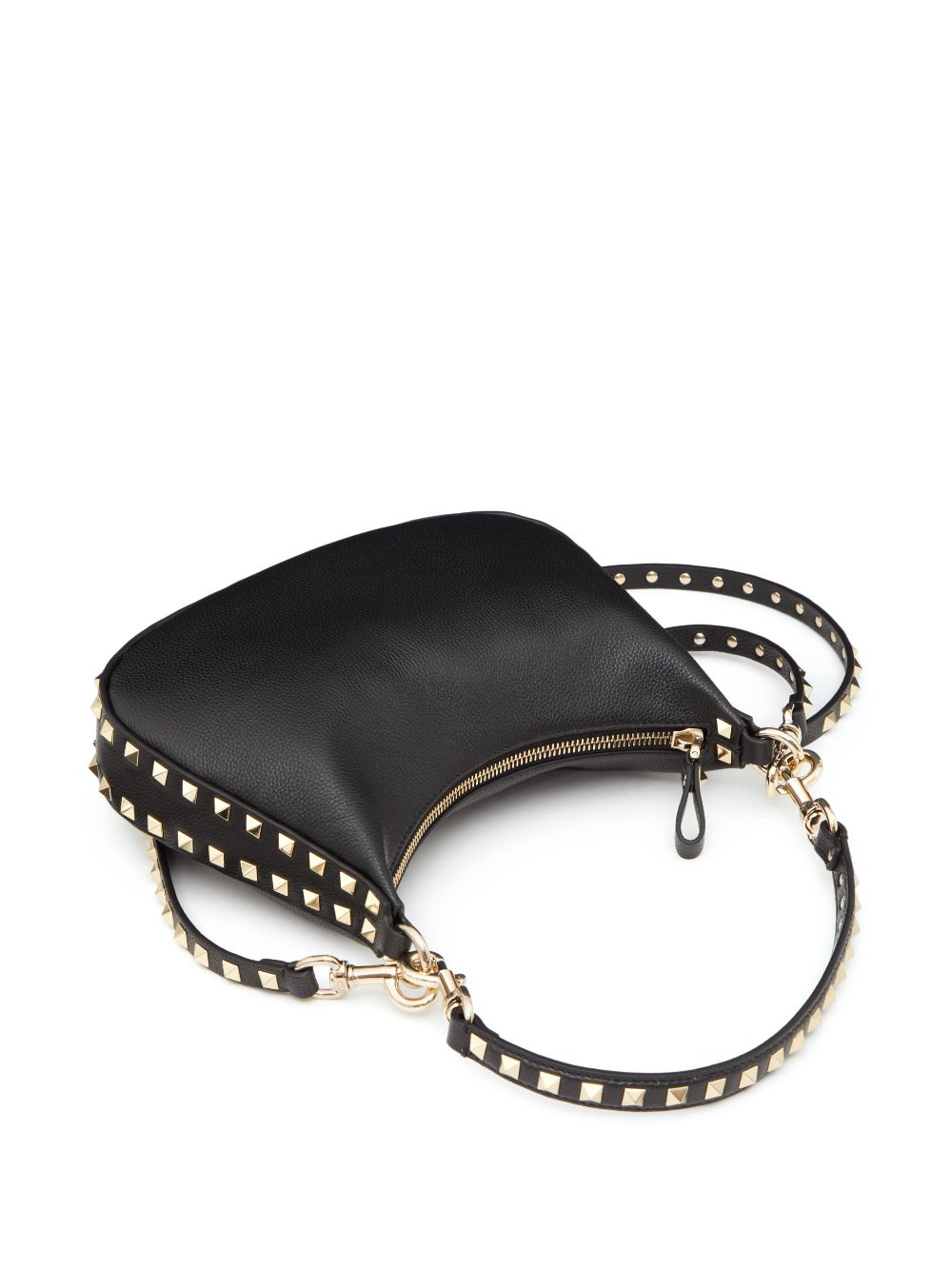 Rockstud small leather hobo bag