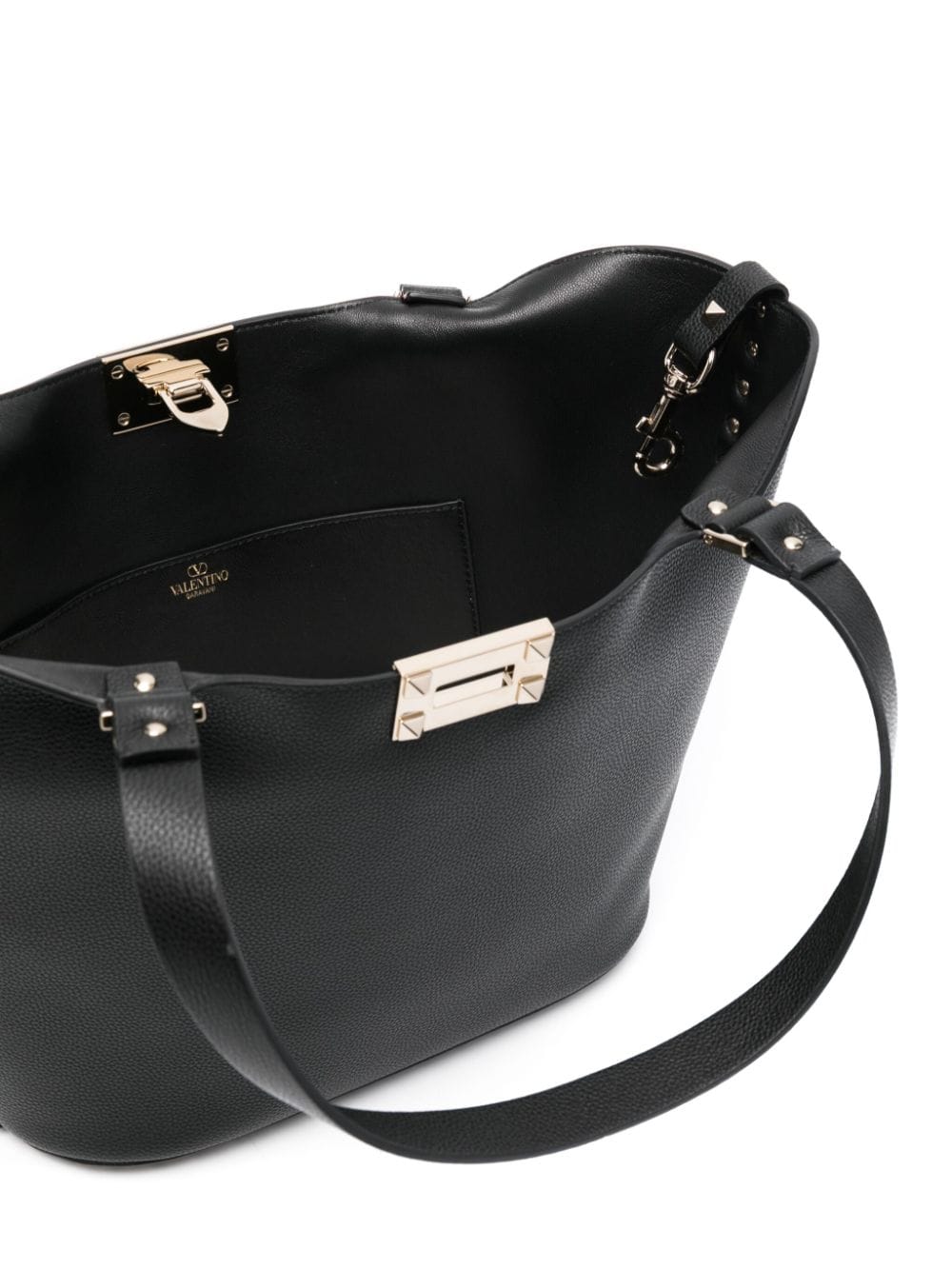 Rockstud small leather tote bag