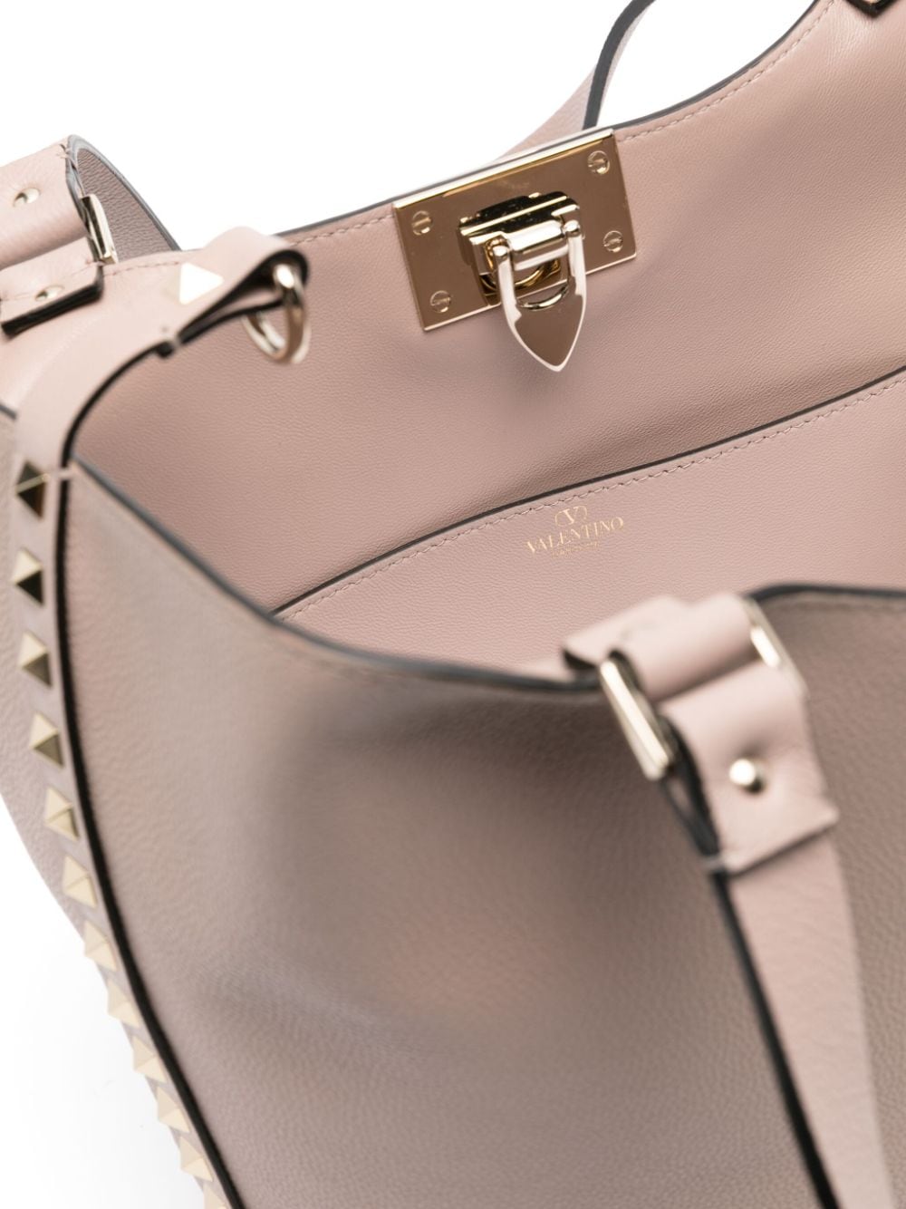 Rockstud small leather tote bag