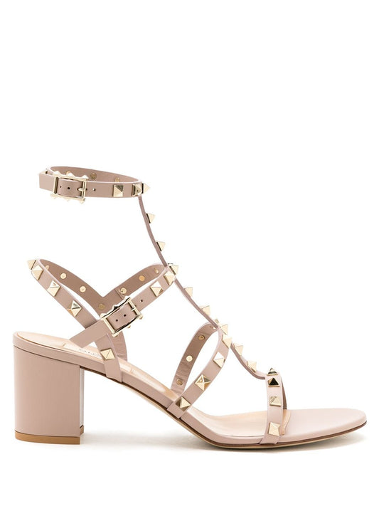 Rockstud leather sandals