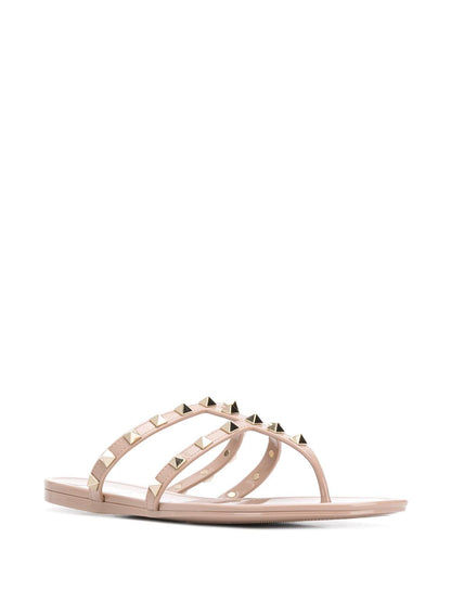 Rockstud rubber thong sandals