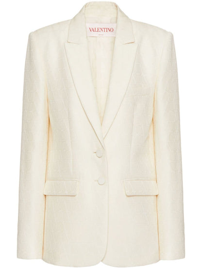 Toile iconographe wool and silk blend blazer jacket