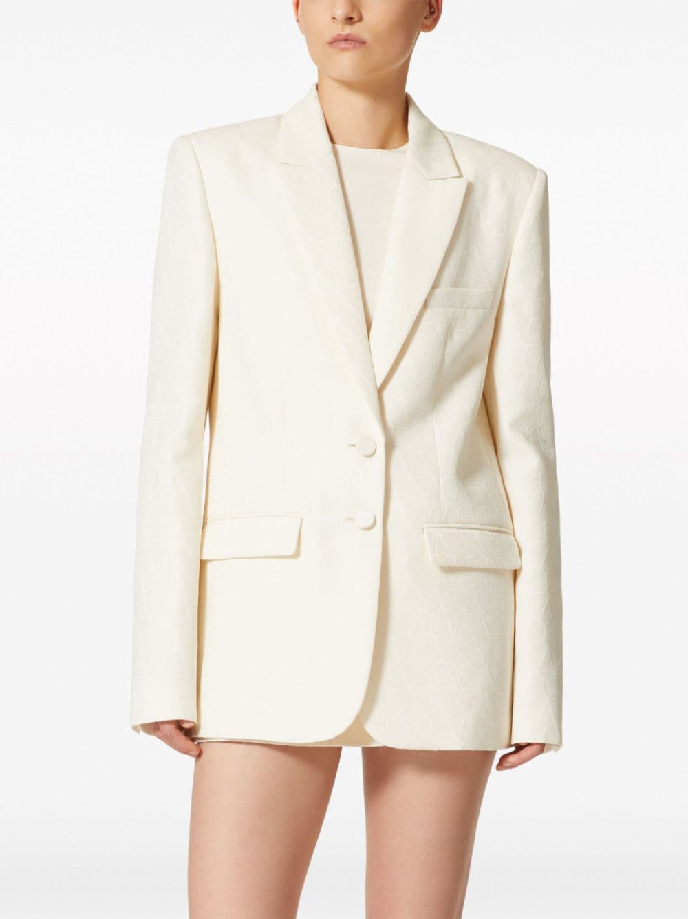 Toile iconographe wool and silk blend blazer jacket