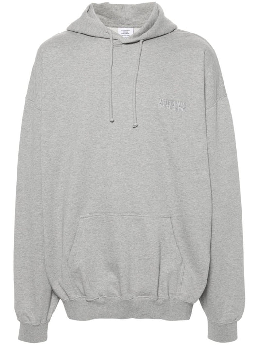 Logo cotton blend hoodie