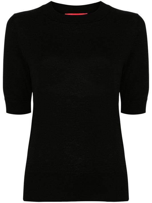 Silk and cashmere blend half-sleeve sweater