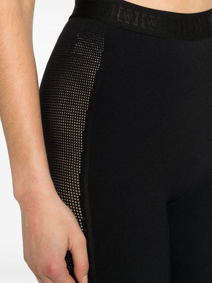 Grid net leggings