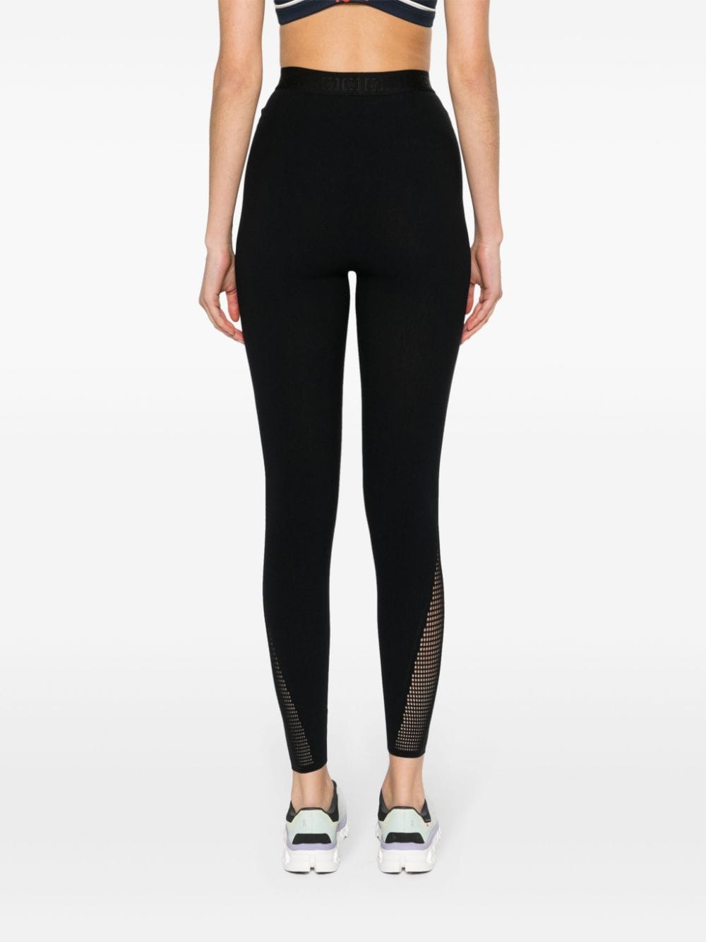 Grid net leggings