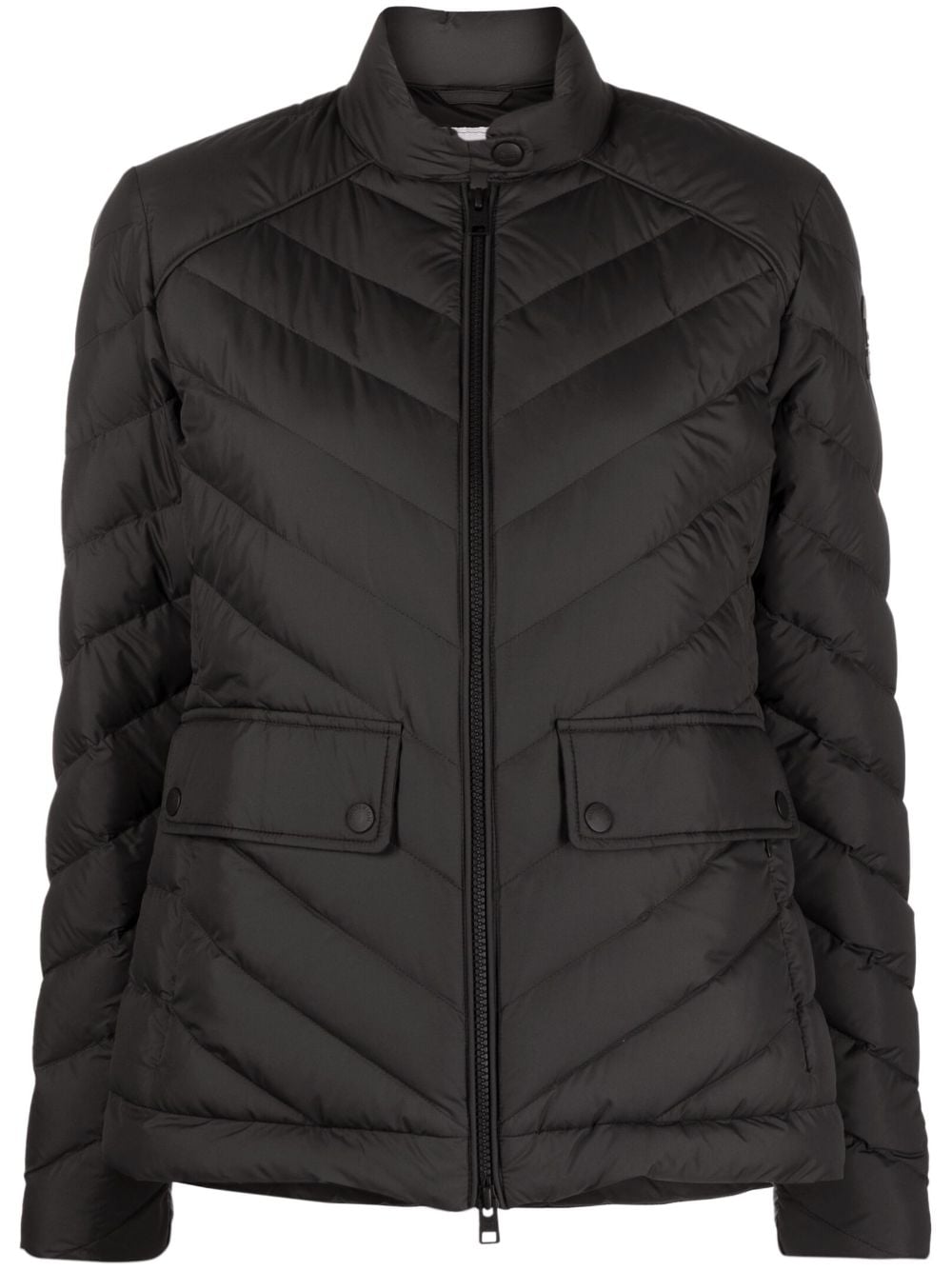 Chevron quilted short jacket