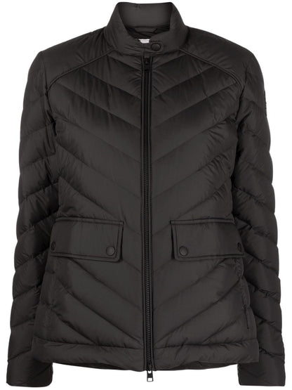 Chevron quilted short jacket