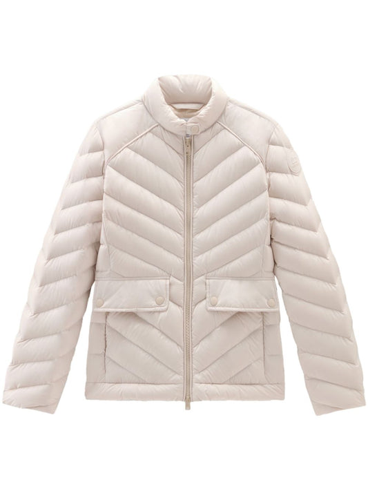 Chevron quilted short jacket