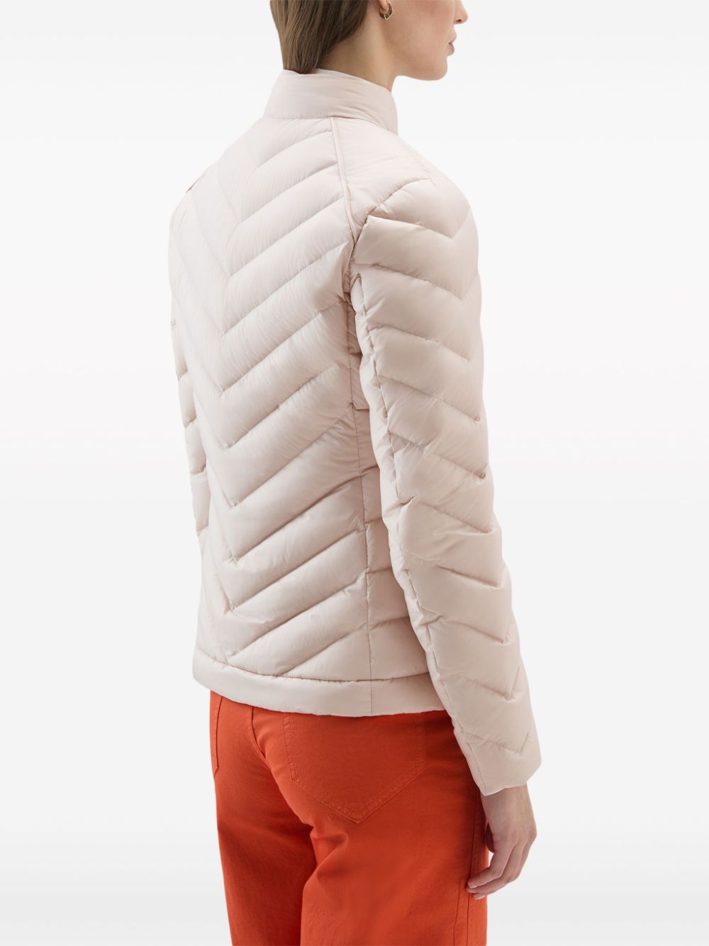 Chevron quilted short jacket