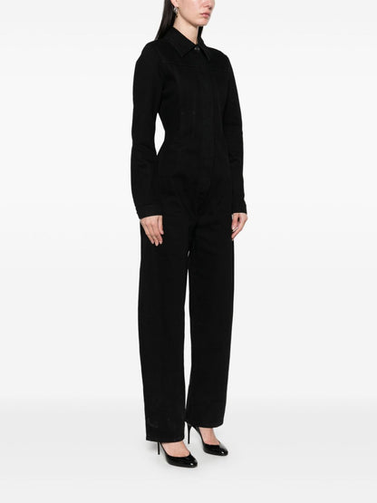 Round denim jumpsuit