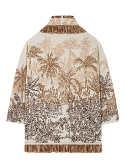 Jungle toile de jouy wool blend cardigan