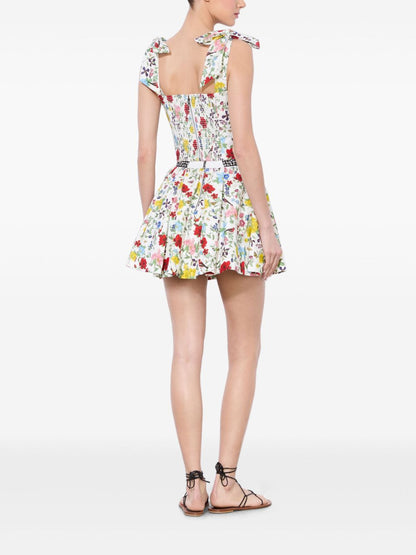 Haven lin and cotton mini skirt