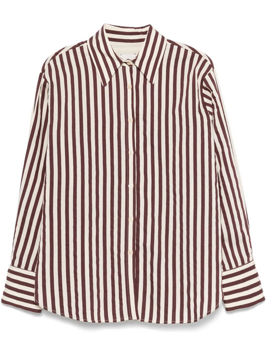 Cotton blend striped shirt