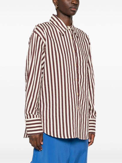 Cotton blend striped shirt