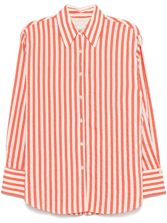 Cotton blend striped shirt