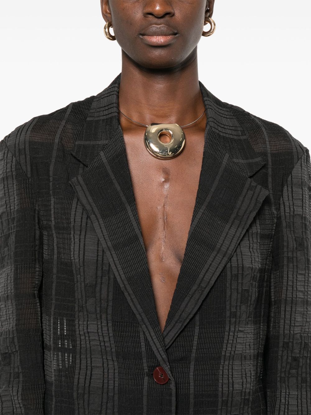 Single-breasted blazer jacket