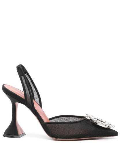 Begum mesh slingback pumps
