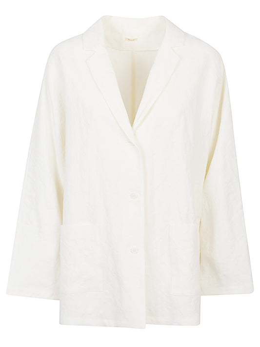 Linen single-breasted jacket