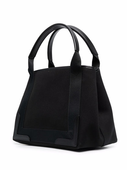 Navy cabas small canvas tote bag