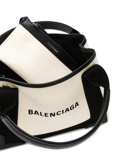 Navy cabas xs canvas tote bag