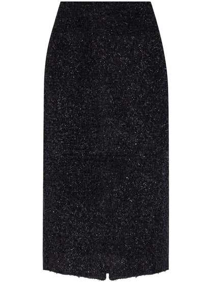 Tweed midi skirt