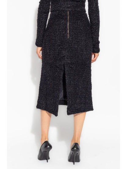 Tweed midi skirt