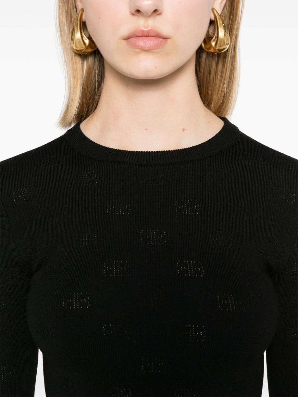 Open-knit wool top