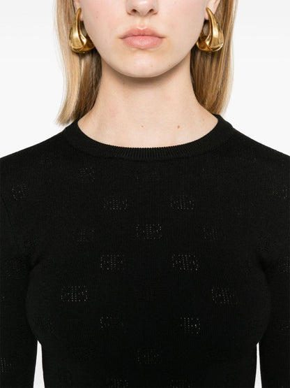 Open-knit wool top