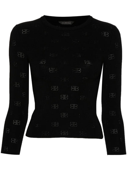 Open-knit wool top