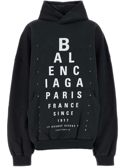 Optical cotton hoodie