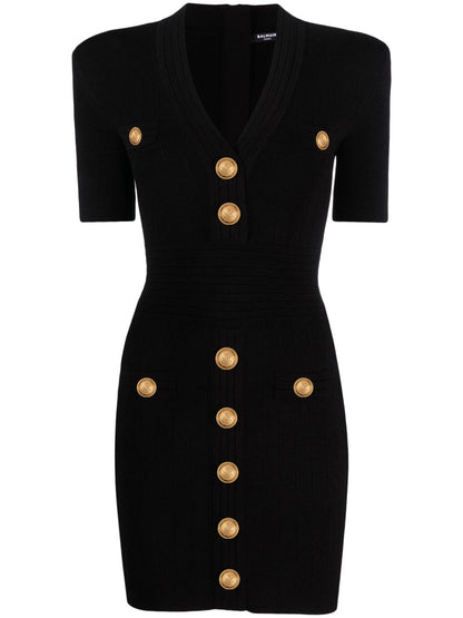 Knitted v-necked dress