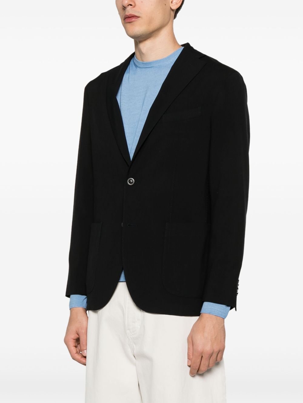 Wool single-breasted jacket